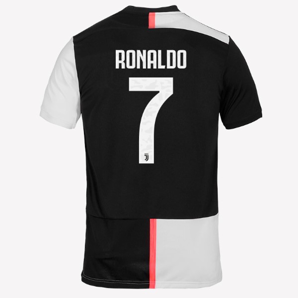 Camiseta Juventus NO.7 Ronaldo Primera equipación 2019-2020 Blanco Negro
